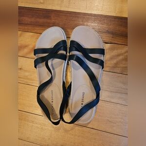 NWOT Lucky Brand Black Strappy Sandals